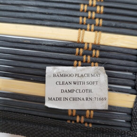 (3) BENSON MILLS  Bamboo PLACEMATS Rectangular  13" x 17.5" Earthtone Sticks - Picture 2 of 7